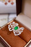 14K GOLD 1.92 CTW NATURAL EMERALD & DIAMOND RING