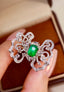 14K GOLD 1.92 CTW NATURAL EMERALD & DIAMOND RING