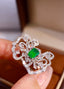 14K GOLD 1.92 CTW NATURAL EMERALD & DIAMOND RING