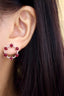 14K GOLD 3.49 CTW NATURAL RUBY & DIAMOND EARRINGS