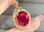 14K GOLD 6.10 CT NATURAL TOURMALINE & DIAMOND PENDANT( WITHOUT CHAIN )