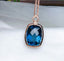 14K GOLD 13.65 CT NATURAL TOPAZ & DIAMOND PENDANT( WITHOUT CHAIN )