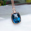 14K GOLD 13.65 CT NATURAL TOPAZ & DIAMOND PENDANT( WITHOUT CHAIN )