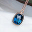 14K GOLD 13.65 CT NATURAL TOPAZ & DIAMOND PENDANT( WITHOUT CHAIN )