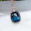 14K GOLD 13.65 CT NATURAL TOPAZ & DIAMOND PENDANT( WITHOUT CHAIN )