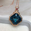 14K GOLD 12.95 CT NATURAL TOPAZ & DIAMOND PENDANT( WITHOUT CHAIN )