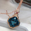 14K GOLD 12.95 CT NATURAL TOPAZ & DIAMOND PENDANT( WITHOUT CHAIN )