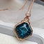 14K GOLD 12.95 CT NATURAL TOPAZ & DIAMOND PENDANT( WITHOUT CHAIN )