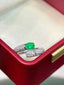 14K GOLD 1.05 CTW NATURAL EMERALD & DIAMOND RING