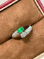 14K GOLD 1.05 CTW NATURAL EMERALD & DIAMOND RING