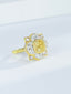 14K GOLD 4.47 CTW NATURAL YELLOW DIAMOND & DIAMOND RING