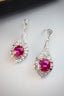 14K GOLD 1.77 CTW NATURAL RUBY & DIAMOND EARRINGS