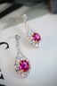 14K GOLD 1.77 CTW NATURAL RUBY & DIAMOND EARRINGS