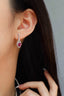 14K GOLD 1.77 CTW NATURAL RUBY & DIAMOND EARRINGS