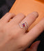 14K GOLD 0.25 CT NATURAL RUBY & DIAMOND RING