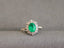 14K GOLD 2.08 CTW NATURAL EMERALD & DIAMOND RING/PENDANT( WITHOUT CHAIN )