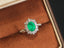 14K GOLD 2.08 CTW NATURAL EMERALD & DIAMOND RING/PENDANT( WITHOUT CHAIN )