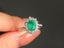 14K GOLD 2.08 CTW NATURAL EMERALD & DIAMOND RING/PENDANT( WITHOUT CHAIN )