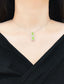 14K GOLD 2.72 CTW NATURAL PERIDOT & DIAMOND NECKLACE