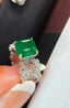 14K GOLD 2.65 CT NATURAL EMERALD & DIAMOND RING