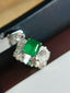 14K GOLD 2.65 CT NATURAL EMERALD & DIAMOND RING