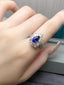 14K GOLD 2.74 CTW NATURAL SAPPHIRE & DIAMOND RING/PENDANT( WITHOUT CHAIN )