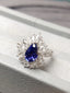 14K GOLD 2.74 CTW NATURAL SAPPHIRE & DIAMOND RING/PENDANT( WITHOUT CHAIN )