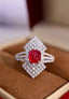 14K GOLD 1.86 CTW NATURAL RUBY & DIAMOND RING