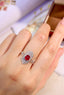 14K GOLD 1.86 CTW NATURAL RUBY & DIAMOND RING