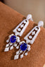 14K GOLD 2.97 CTW NATURAL SAPPHIRE & DIAMOND EARRINGS