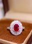 14K GOLD 1.97 CTW NATURAL RUBY & DIAMOND RING