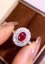 14K GOLD 1.97 CTW NATURAL RUBY & DIAMOND RING