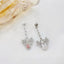 14K GOLD 0.92 CTW NATURAL PINK DIAMOND & DIAMOND EARRINGS