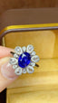 14K GOLD 2.47 CTW NATURAL SAPPHIRE & DIAMOND RING