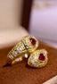 14K GOLD 1.01 CTW NATURAL RUBY & DIAMOND RING