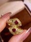 14K GOLD 1.01 CTW NATURAL RUBY & DIAMOND RING