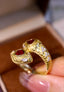 14K GOLD 1.01 CTW NATURAL RUBY & DIAMOND RING