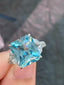 14K GOLD 6.40 CTW NATURAL AQUAMARINE & DIAMOND RING