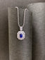 14K GOLD 2.16 CTW NATURAL SAPPHIRE & DIAMOND PENDANT( WITHOUT CHAIN )