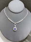 14K GOLD 2.16 CTW NATURAL SAPPHIRE & DIAMOND PENDANT( WITHOUT CHAIN )