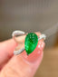 14K GOLD 3.03 CTW NATURAL EMERALD & DIAMOND RING