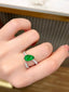 14K GOLD 3.03 CTW NATURAL EMERALD & DIAMOND RING