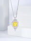 14K GOLD 2.51 CTW NATURAL YELLOW DIAMOND & DIAMOND NECKLACE