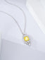 14K GOLD 2.51 CTW NATURAL YELLOW DIAMOND & DIAMOND NECKLACE