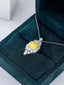 14K GOLD 2.51 CTW NATURAL YELLOW DIAMOND & DIAMOND NECKLACE