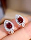 14K GOLD 1.92 CTW NATURAL RUBY & DIAMOND EARRINGS