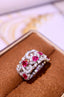 14K GOLD 1.65 CTW NATURAL RUBY & DIAMOND RING