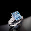 14K GOLD 3.80 CTW NATURAL AQUAMARINE & DIAMOND RING