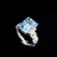 14K GOLD 3.80 CTW NATURAL AQUAMARINE & DIAMOND RING