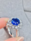 14K GOLD 2.77 CTW NATURAL SAPPHIRE & DIAMOND RING/PENDANT( WITHOUT CHAIN )